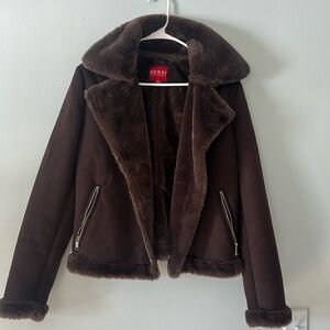 Guess faux leather/shearling-style jacke